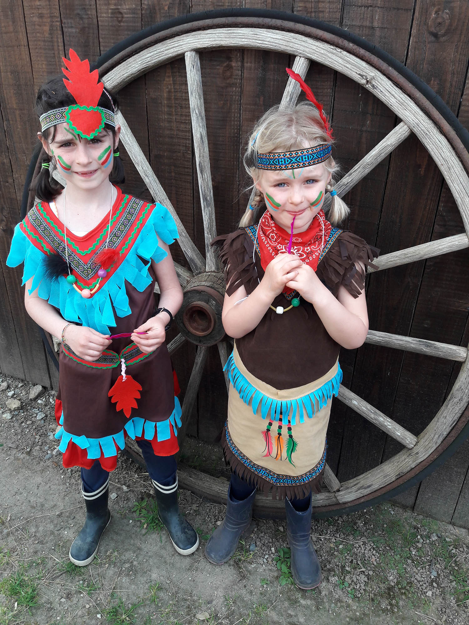 enfants maquillés - ranch de calamity jane